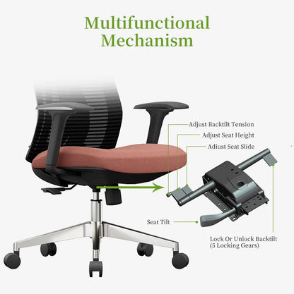 ZITAI 4d adjustable swivel Mesh executive office chair high back Ergonomic office Chair with lumbar support