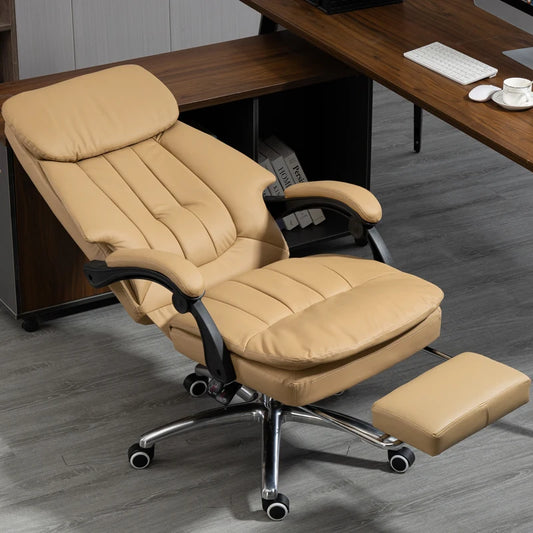 Rotating Executive Office Chair Leather Olive Drab Comfy Ergonomic Office Chair Kawaii Luxury Chaise Bureau Office Furniture