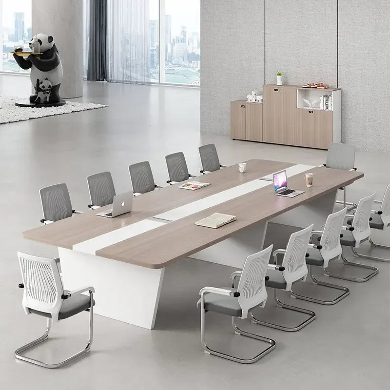 Conference table, long table, simple modern training table for 10 people, negotiation table, conference room,