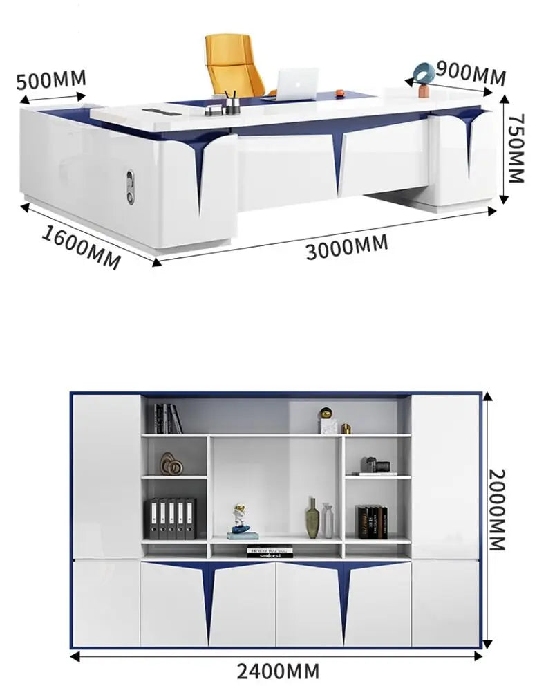 Foshan Wholesale Sale OEM Customized Wood Style Modern Office Furniture Wooden Executive Desk Office Table Design