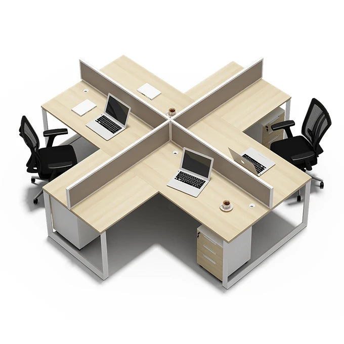 Wholesale modern office furniture cheap modular high end frosted glass 6 person office cubicles workstation