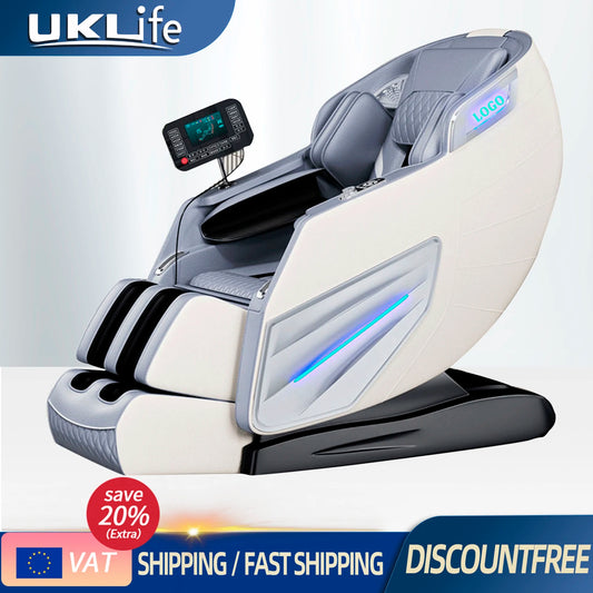 3  Year Warranty UKLife 4D SL-Track Full Body Air Bag Zero Gravity  Luxury Electric Massager Chairs For Office  Massage Sofa