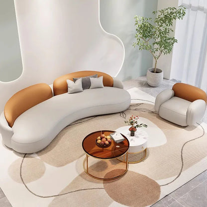 Luxury Fancy Elegant Sofas Kawaii Orange Cute Lazzy Floor Living Room Sofas Sectional White Divani Da Soggiorno Furniture