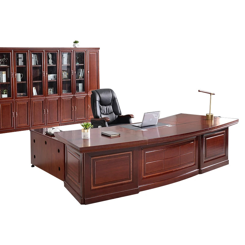 President Luxury Desk Table Non Slip Ma Office Drawers Writing Free Shipping Desk Table Boss Modern Mesa Escritorio Furniture