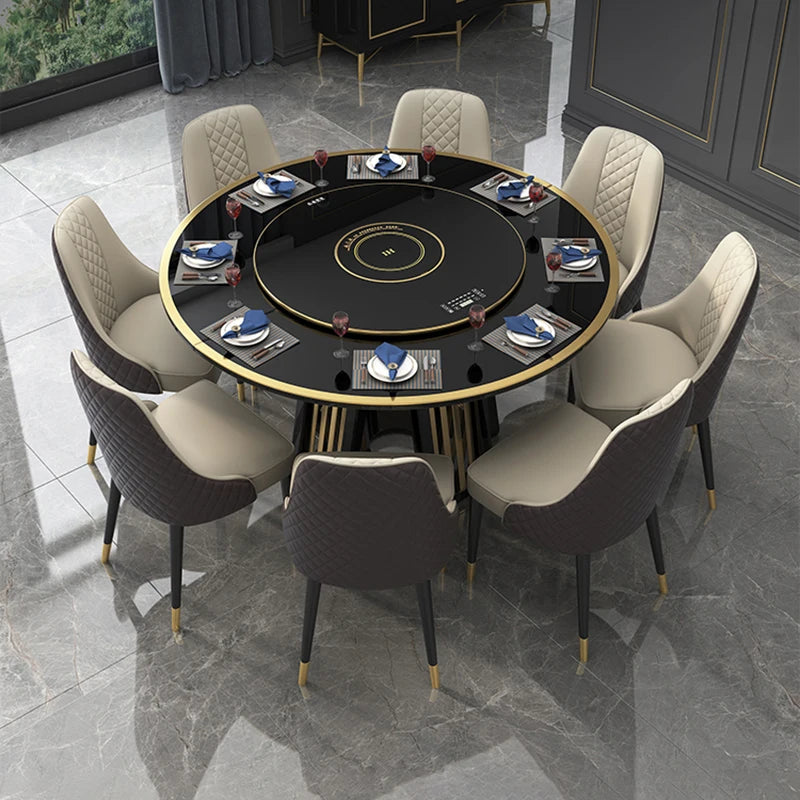 Extendable Luxury Dining Table Dinner Hotel Restaurant Kitchen Tables Round Oval Modern Mesas De Restaurante Home Furniture