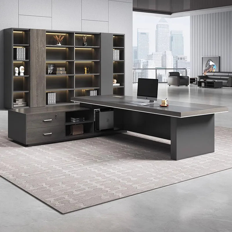 Organizers Drawers Office Desk Standing Storage Supplies Executive Computer Desks Floor European Mesa Escritorio Home Furniture