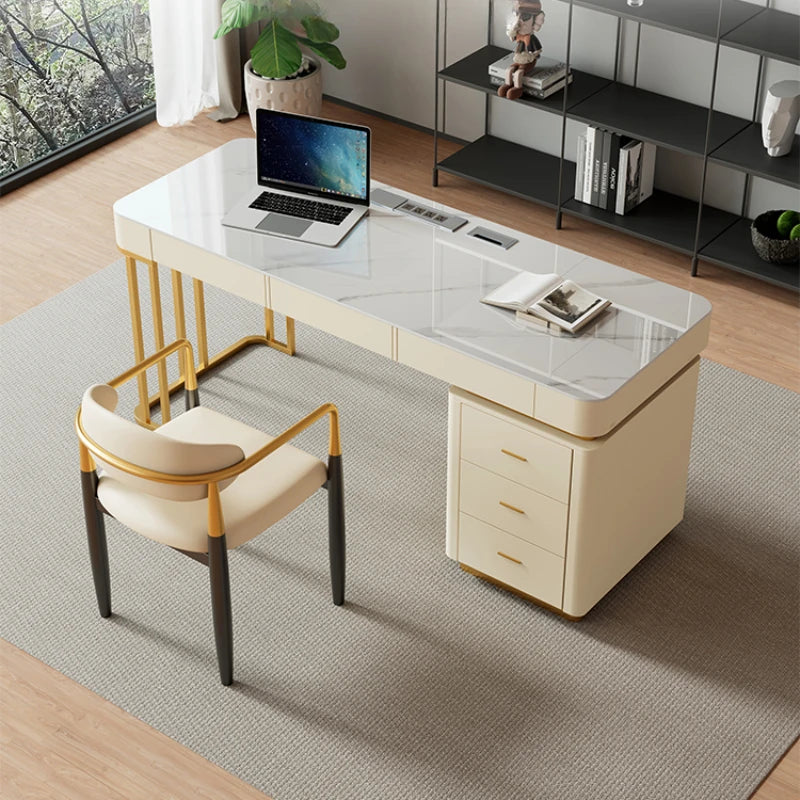 Stand Up Luxury Desk Table Workbench Drawers Executive Office Laptop Desk Table Corner Table Pour Ordinateur Home Furniture