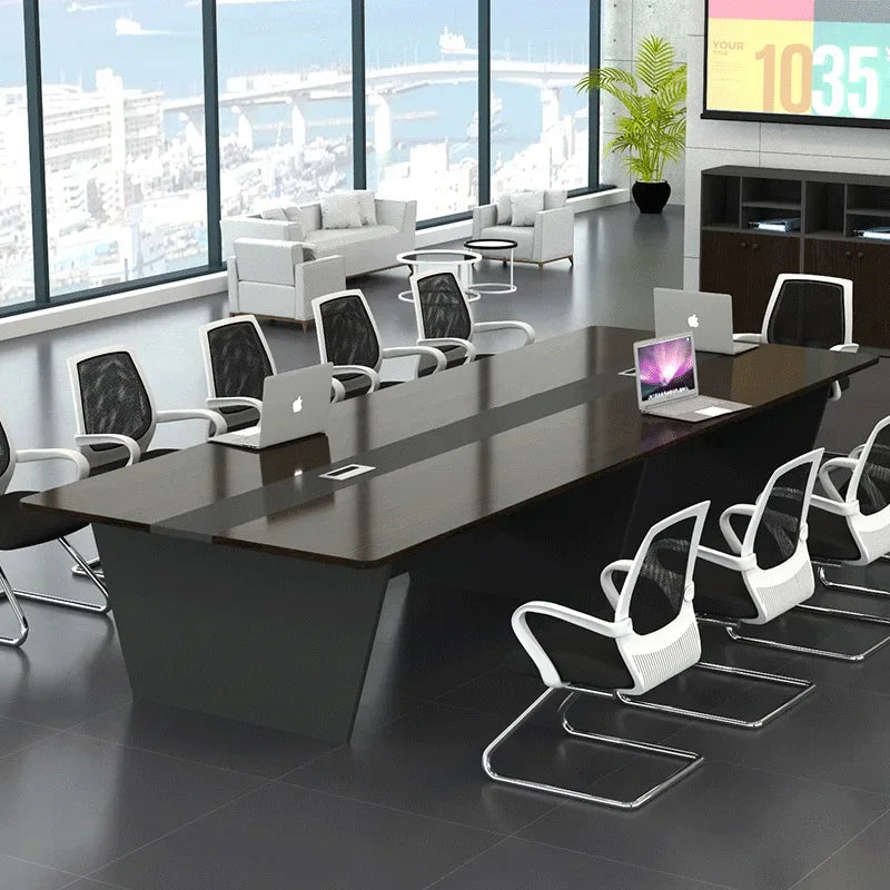 Conference table, long table, simple modern training table, conference room table and chair combination