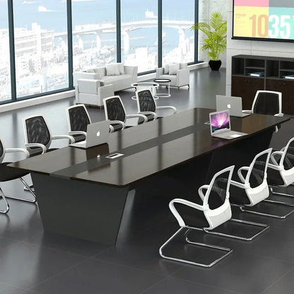 Conference table, long table, simple modern training table, conference room table and chair combination