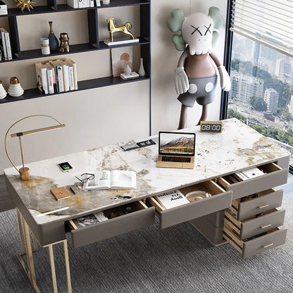 Executive Boss Bedroom Table Office Desk Luxury Modern Gaming Table Desk Study Work Drawers Biurko Gamingowe Sofaset Furniture