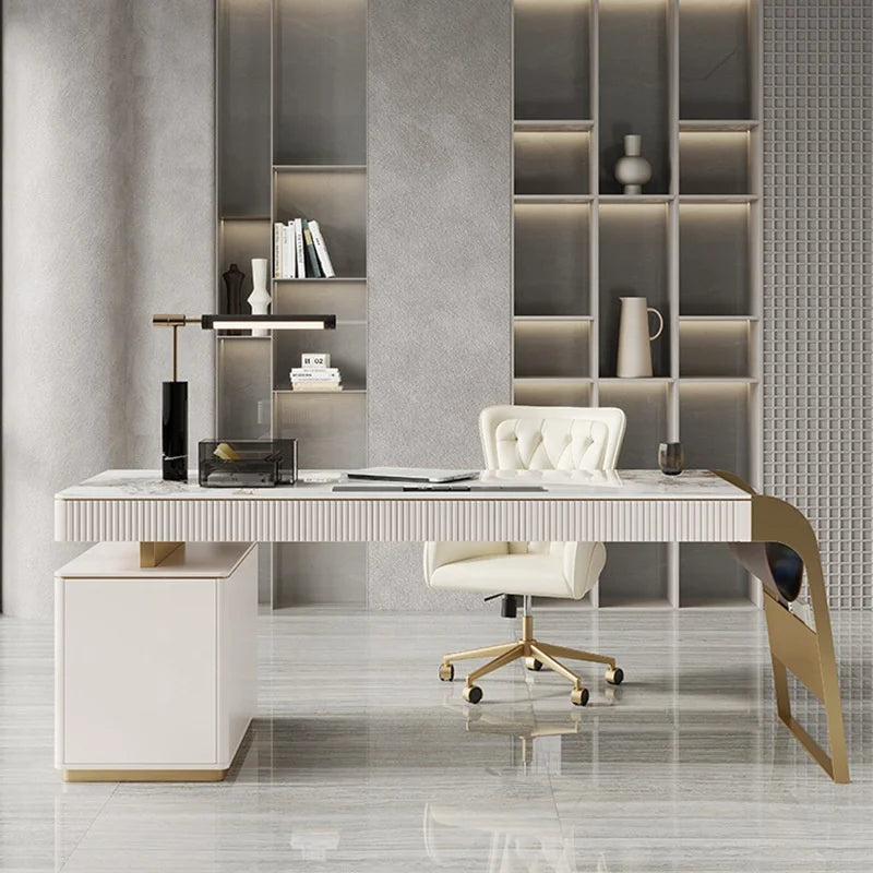 Modern Creative Design Office Computer Desk With Slate Top Luxury Home Office Desk Executive Table Furniture