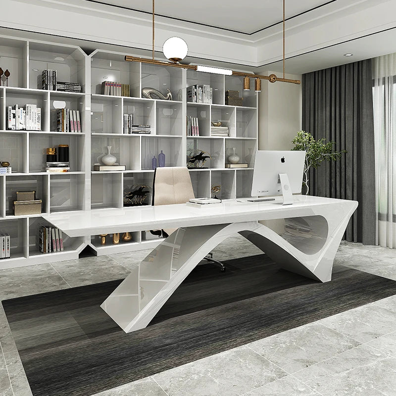 White Drawers Office Desks White Student Luxury Modern Home High Executive Work Desk Pc Tavolo Scrivania Ufficio Furniture