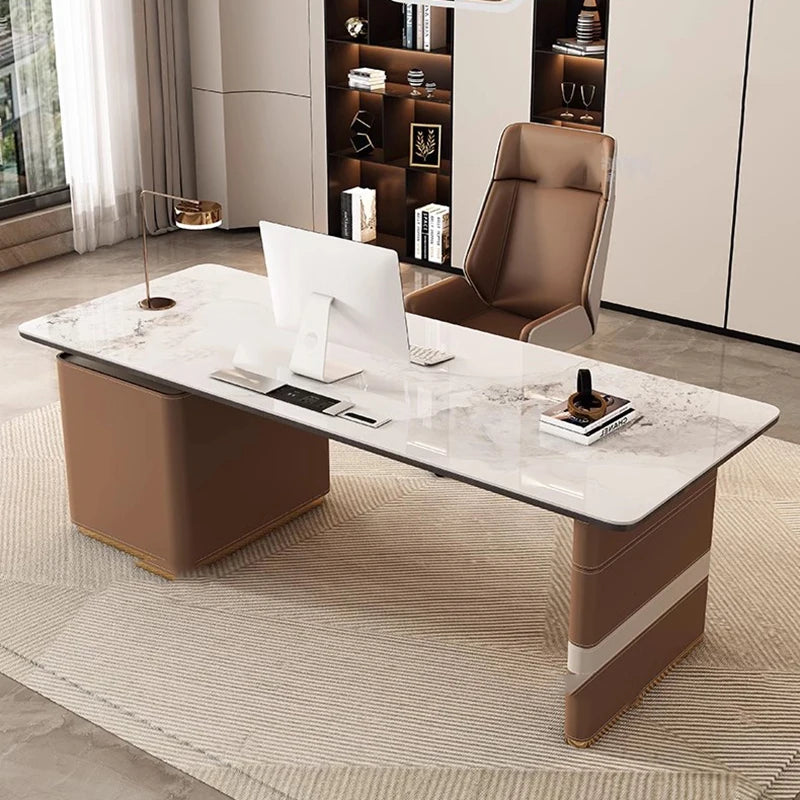 Drawers Modern Workbench Computer Desktop Work Storage Office Desks Executive Console Scrivania Con Cassetti Office Furniture