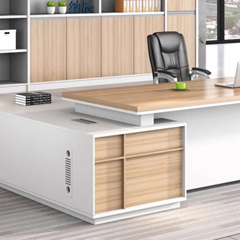 Office Executive Work Desk Wooden Pullout Under Storage Vanity Students Work Desk Appoint Scrivania Ufficio Modern Furniture