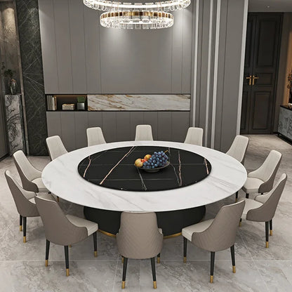 Luxury Electric Dining Table Chair Large Round Table Luxury Apartment Floor Dining Table Mesa De Jantar Garden Furniture Sets