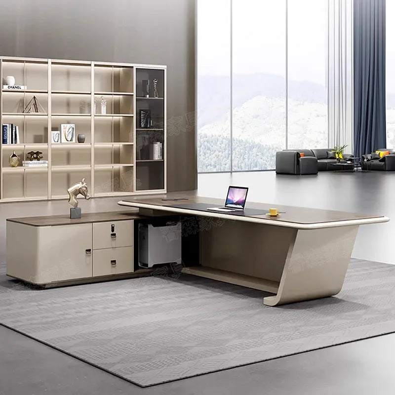 Executive Study Office Desk Modern Drawers Desktop Filing Laptop Meeting Office Desk Gaming Scrivania Angolare Furniture HDH