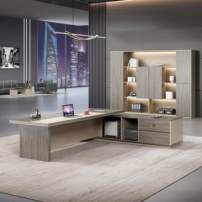 L Shape Luxury Office Desks Simple Modern Executive Reception Organizer Work Desk Computer Tavolo Da Lavoro Home Furniture