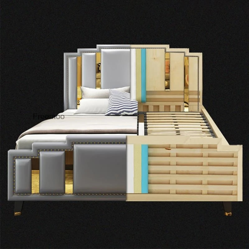 Modern Customizable Double Bed Designer Bedroom Sets King/ Queen Size Luxury Home Furniture Bedroom Beds