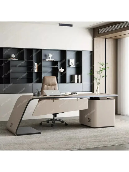 Boss Luxury Office Desks Italian Design Combination Modern Office Desks Executive Computer Escritorio Ordenador Furniture QF50OD