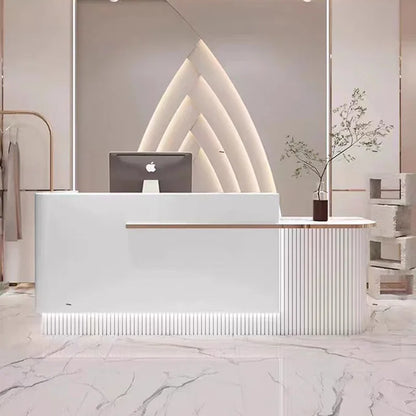 White Counter Reception Desks Beauty Salon Church Shop Pulpit Reception Desks Commercial Bureau Meuble Office Desk Furniture