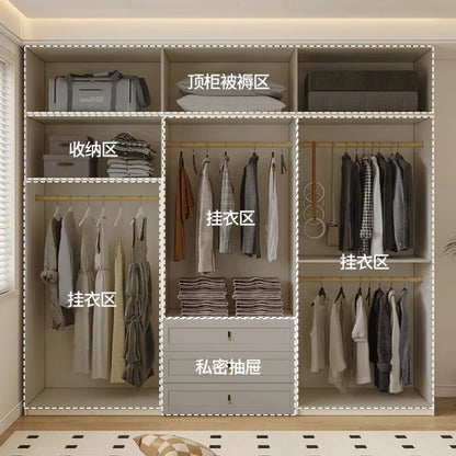 Drawer Shelve Wardrobe Nordic Multilayer Minimalist Open Closets Bedroom Wardrobe Cabinet Baby Rangement Chambre Furniture