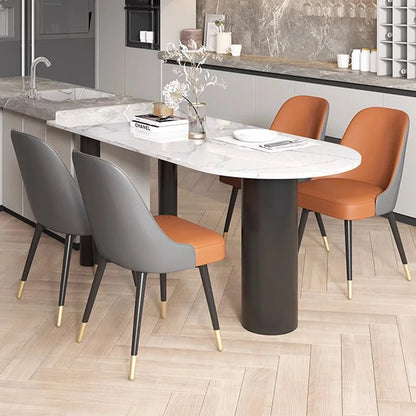 modern simple dining table and chair set of 4 Luxury Office Small Apartment High Coffee Tables Nordic mesa comedor decoration