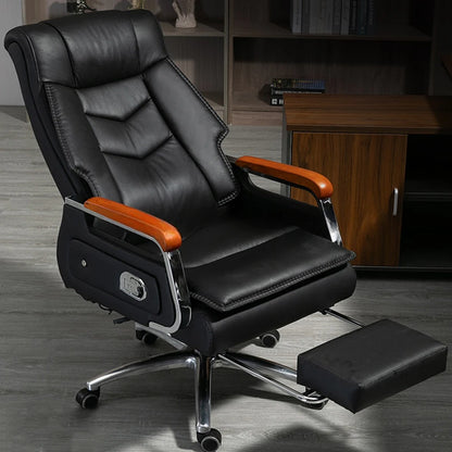 Ergonomic Home Office Chair Genuine Leather Cushion Boss Massage Modern Office Chair Recliner Chaises De Bureau Furniture