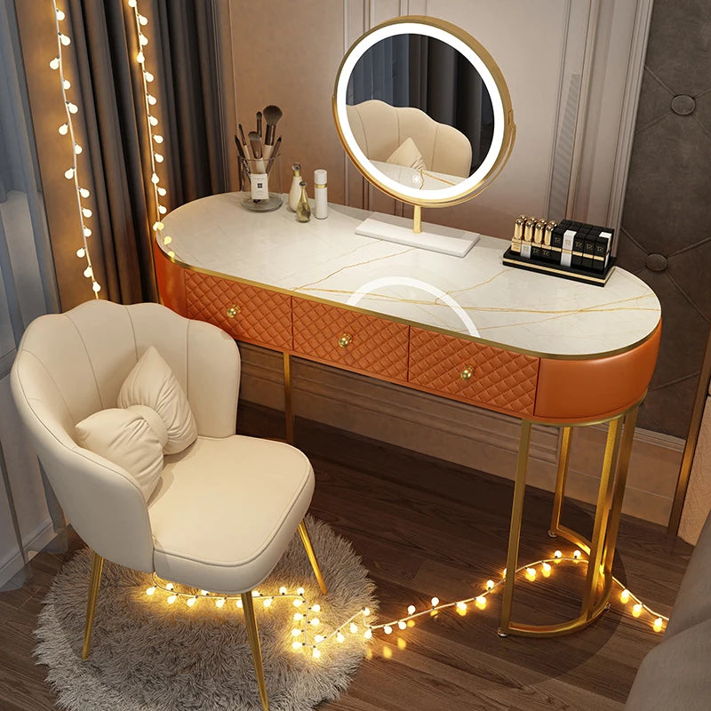 Cabinet Bedroom Dressing Table Makeup White Cosmetic Luxury Wood Vanity Table Desk Small Hotel Arredamento Hotel Furniture