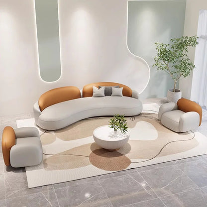 Luxury Fancy Elegant Sofas Kawaii Orange Cute Lazzy Floor Living Room Sofas Sectional White Divani Da Soggiorno Furniture