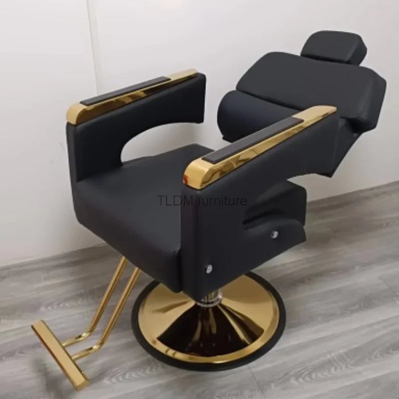 Comfort Recliner Barber Chairs Handrail Dentist Workshop Adjustable Barber Chairs Equipment Hairdresser Cadeira Furniture QF50BC