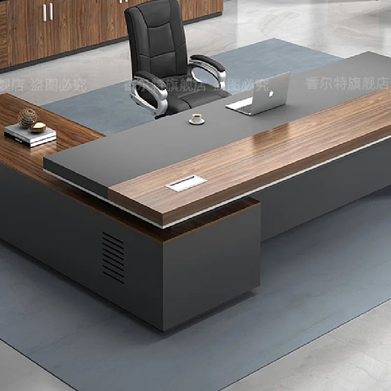 Luxury L Shaped Office Desk Corner Computer Conference Reception Office Desk Organizer Executive Bureau Meuble Table Furniture