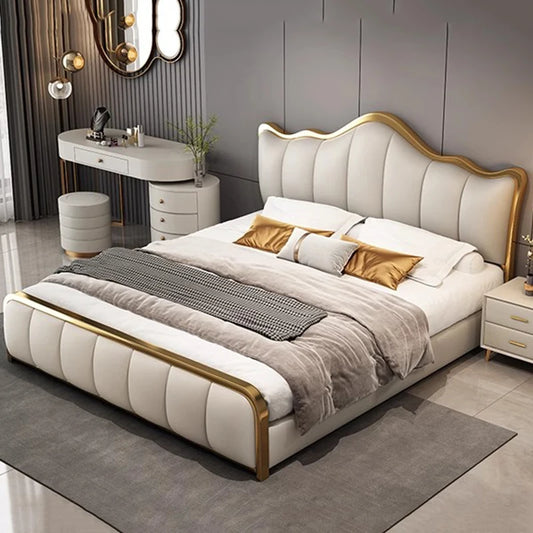 Lazy Luxury Double Bed Modern Fancy Boys Full Size Double Bed Children Wood Cama Elastica Pula Pula Set Furniture Complete