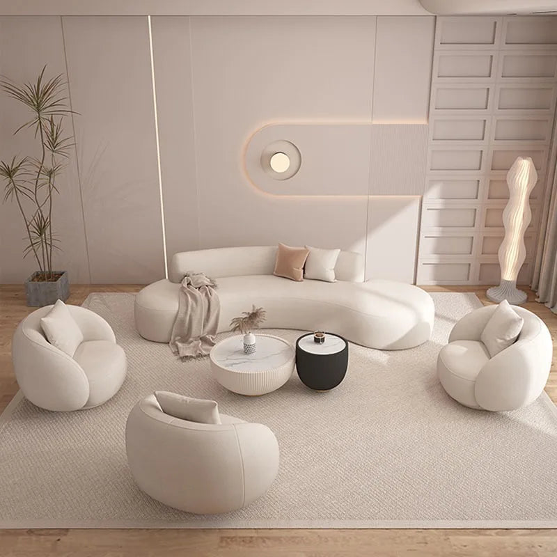 Nordic Living Room Sofas Modern White Minimalist Lazy Sofa Luxury Double Salas Y Sofas Muebles Elegantes Modernos Furniture