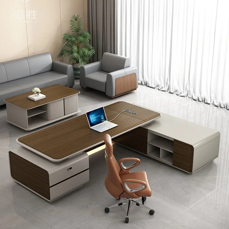 Computer Conference Office Desk Luxury Storage Work Designer Corner Executive Office Desk Writing Tavolo Da Lavoro Furnitures