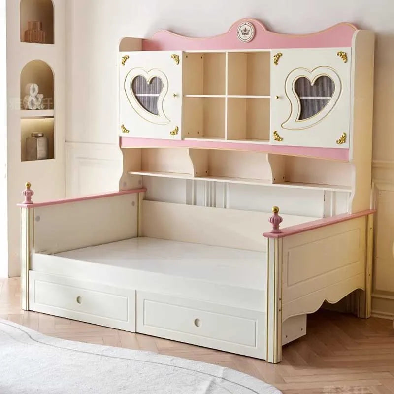 Aesthetic Kids European Double Bed King High End Modern Frame Double Bed Girl Sleeping Cama Matrimonio Furniture For Bedroom