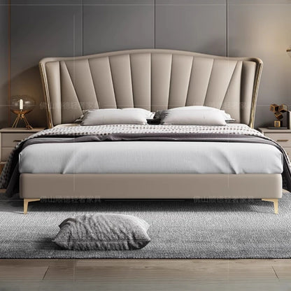 Pretty King Size Double Bed Frame Wood Luxury Italian Superking Bed Comferter Modern Camas De Dormitorio Furniture Home