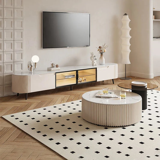 Tv Stand Living Room Furniture Retro Pedestal Modern Stands Luxury Storage Console Floating Shelves Shelf Tv Meuble Rattan Unit