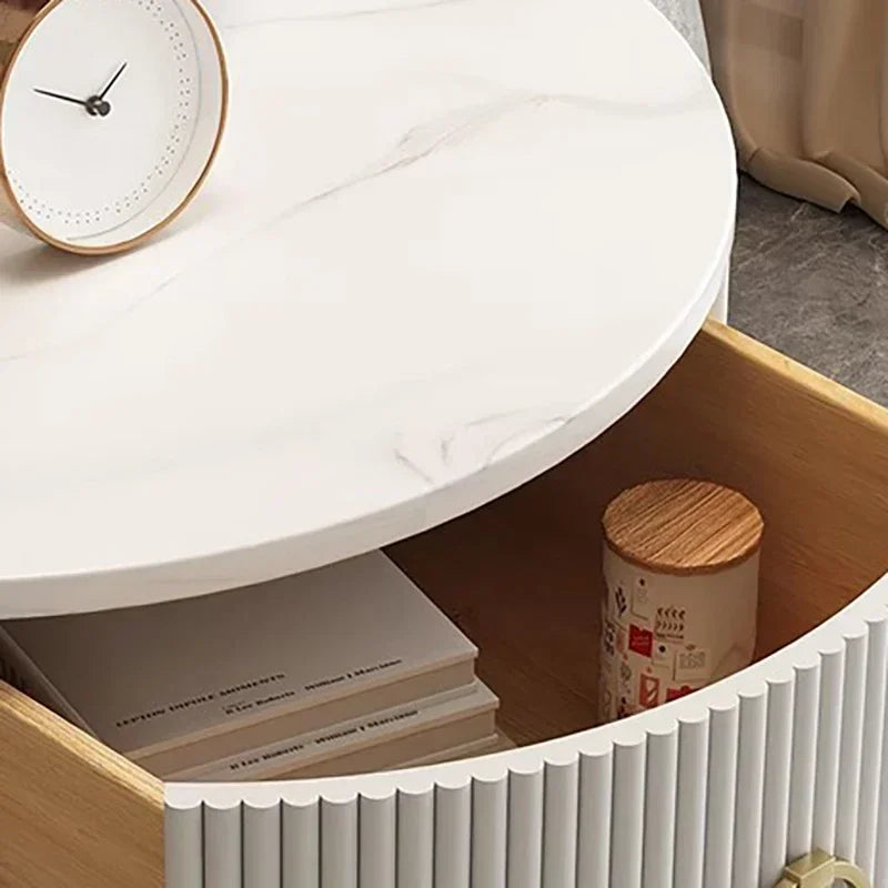 White Nightstands Table Small Bedroom Mobile Desk Round Table Floor Hallway Couch Table Basse Pour Salon Luxury Furniture