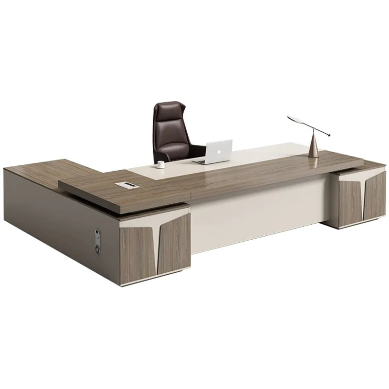 Luxury Executive Office Desks Working Standing Mobile Wooden Office Desks Modern Computer Scrivania Angolare Home Decorations