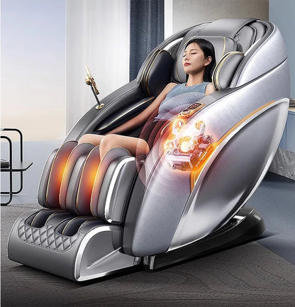 Massage Chair Full Body Zero Gravity 4D Shiatsu Massage Chair Massage Recliner Chair Heated with SL Track Bluetooth Speaker Foot