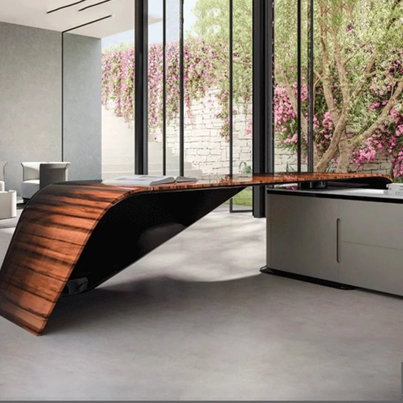 Luxury Workstation Work Table Corner Drawers Executive Office Desk L Shape Meeting Tavolo Scrivania Ufficio Modern Furniture