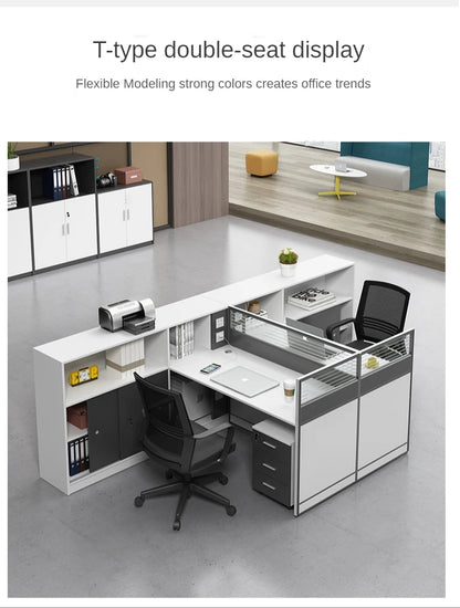 Bureau de travail Staff office partition desk cubicle workstation commercial Office Furniture modular office table and chair set