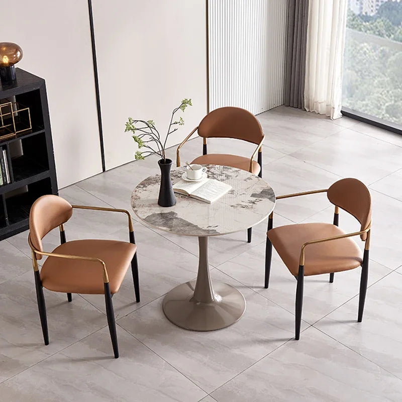 Office Luxury Dining Room Sets Reception Round Table And Chair Single Combination Simple Table A Manger Apartment Furniture