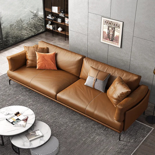 Minimalist Leather Relax Sofa Waterproof Nordic Style Adults Armchair Sofa Lounge Floor Modern Canape Salon Bedroom Furniture