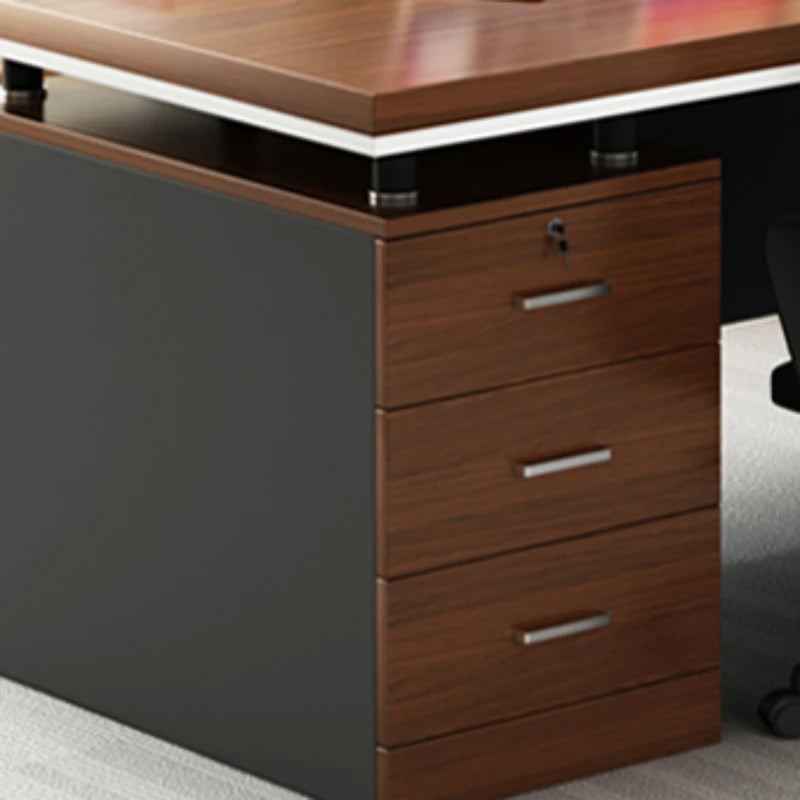 Wood Executive Office Desks Desktop Modern Reception Large Office Desks Storage Gaming Masa Oficina Office Furniture WN50OD