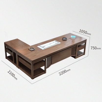 President Boss Desk Table Solid Wood Minimalist Modern Executive Desk Table Reception Home Bureau De Chambre Meuble Furniture