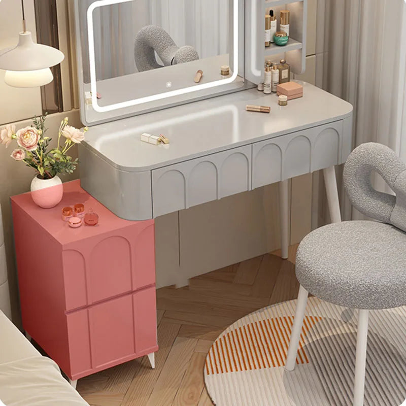 Light White Dressing Table Large Makeup Mirror Desk Chair Accessories Comfortable Vanity Table Cheap Vestidores Home Furniture