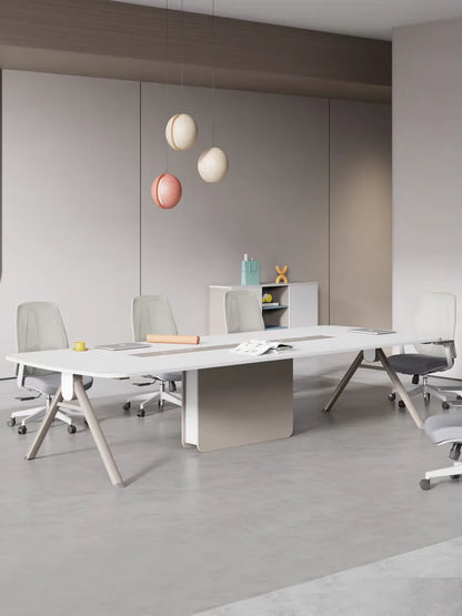 Conference Table Simple Modern Office Negotiation Table and Chair Combination Rectangular Meeting Room Staff Training Table