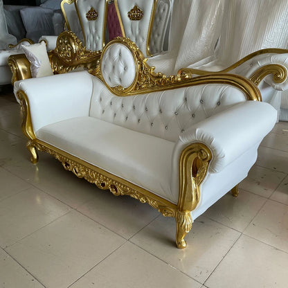 Hot recommend Luxury wedding royal loveseat sofa bride and groom throne chair