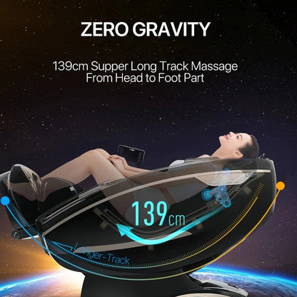 Massage Chair 4D with Zero Gravity Full Body with Voice Control,Back Heating,USB Charging,Foot Roller Massage Chair